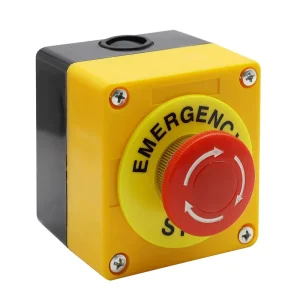 Push Button Station 2 Position 1NO 1NC Momentary Emergency Stop Push Button Switch 40mm Red Mushroom 1PCS