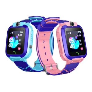 Q12 Children Smart Watch Kid Waterproof Alarm Clock Voice Chat Finder Locator Tracker Anti Lost Rubber Touchscreen 4 Day Battery