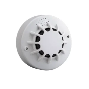 Qimingstar SR 807 Ceiling Mounted Smoke Alarm with Flashing Alarm Function 9V Battery Powered Photoelectric Smoke Sensing
