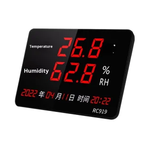 RC919 ODM Customizable ABS Ultra Large Screen Industrial Grade Digital Display Temperature Humidity Meter High Precision Alarm