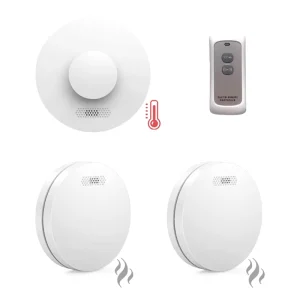 CPVAN Wireless Interlinked Smoke Alarm System CP SM11R 85Db Photoelectric Fire Detector 10 Year Battery EN14604 Certified Tamper