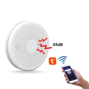 ROHS CE WiFi Wireless Smart Smoke Detector with Light and Sound Alarm