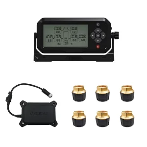 RS232 24V Truck Alarm System 6 Wheels Universal Digital TPMS CE Certified Tire Pressure Monitoring System IP67 Waterproof