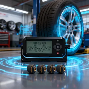 RV 4 6 Tires TPMS Tire Pressure Monitoring System Tire Pressure Gauge Compatible Trailer Truck PSI Air Leak Alarm