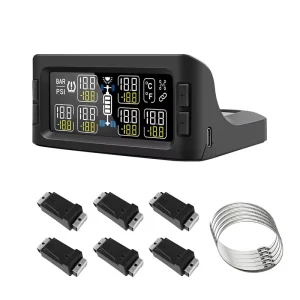 RV and Truck 6-Tire Pressure Monitoring System with Sensors
