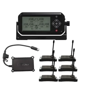 RVTPMS 4 6 8 Tire Pressure Monitoring System Tire Pressure Gauge Compatible Trailer Truck Psi Air Leak Alarm