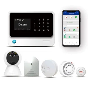Remote Control 4G WiFi House Alarm System G90C Works with Safety Guard App with 2 Groups SMS Alerts Function