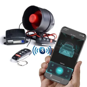Remote Control Car Alarm Phone APP BT Car Alarm Keyless Entry System DC12V Universal Car Alarm Security System