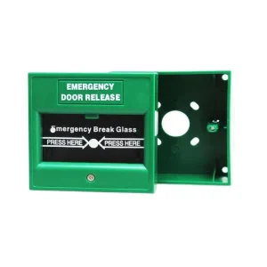 Resettable Green Glass Break Alarm Button 3A Max. Current Fire Emergency Door Release Switch