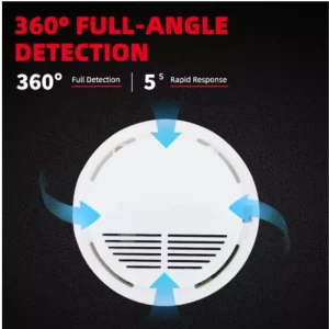 Round Detachable Smoke Detector with test Button Suitable for Early Fire Warning in Homes Office Buildings Shopping Malls
