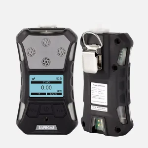 Rugged Portable Multi Gas Detector with IP67 Waterproof Dustproof Pump Aspirated Sampling and Alarms for Four Gases