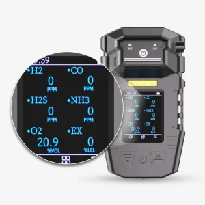 S318 Portable 6-in-1 Multi-gas Detector ABS Plastic Ex Ib IIB T3 GB Explosion Proof Sound Light Alarm