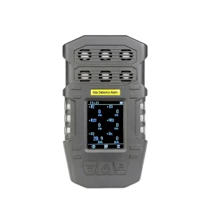 S318 Portable Multi Gas Detector Handheld 6-in-1 Gas Leak Alarm with Optional Pump