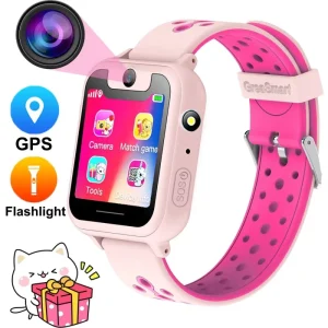S6 Smart Kids Watch with LBS Tracker, SOS Call, Remote Camera, Locator and Alarm Clock, Silica Gel Band