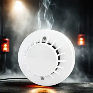 SD-604-2/4 Wired Smoke Detector Fire Alarm Photoelectric Sensor White 85dB Alarm CE Certified EN54-7