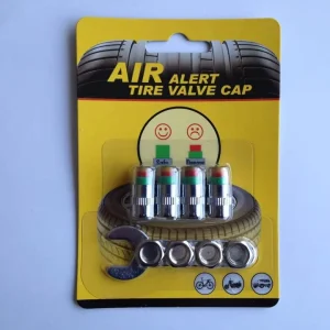 SFUTOOLS Brass Silver Tire Pressure Indicator Cap With 28 48psi Range