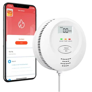 SIXWGH WiFi Combustible Gas Carbon Monoxide Leak Detector Tuya Smart Home CO Alarm Sensor Voice Alert 100dB IOS Android App