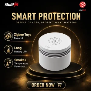 SM200 Zigbee Tuya Smoke Detector With Heat Sensor Smart Wireless Fire Alarm For Home Security Works With SmartLife