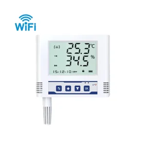 SMRTE Temperature Sensor WiFi Humidity Recorder 0.5C Accuracy Wire Leads Remote Monitoring Alarm Industrial Intelligent Cold