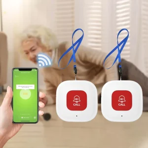 SOS Alarm Button WiFi Caregiver Call Button Elderly Home Monitoring Pager App Notification Senior Distress Alarm System