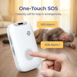 SOS Emergency Call Alarm System with Fall Detection, SOS Button, 4G LTE for Nursing Home and Elderly Care