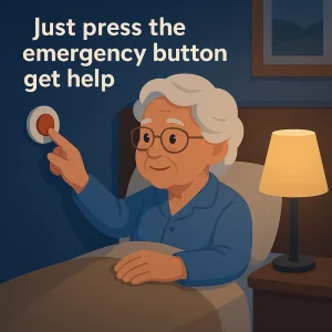 SOS Emergency Call System with Bedside Panic Button and Remote Control for Elderly and Senior Care