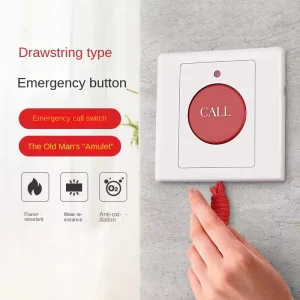 SOS Manual Alarm Button with Pull Rope Emergency Fire Switch for Bank 86 Type Plastic Material