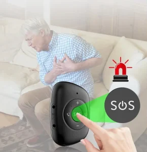 SOS Wearable Elderly GPS Tracker 4G Fall Detection and Alert Plastic