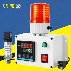 SSAP168 Digital Air, Water, and Oil Pressure Alarm 110V 232PSI High/Low Pressure Low Water Pressure Siren White