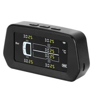 Semi Truck 6-Wheel Digital Wireless Real-Time Tire Pressure Monitoring System with External/Internal Sensor