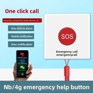 Senior One Touch Call Device FL EB02 4G NB IoT SOS Emergency Button App Notifications Bathroom Bedside Use Remote Smart