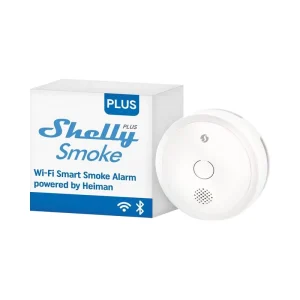 Shelly Plus Smoke Detector Wi Fi Fire Alarm Photoelectric Sensor 5 Year Battery Life LED Sound Indications Instant Smart Home