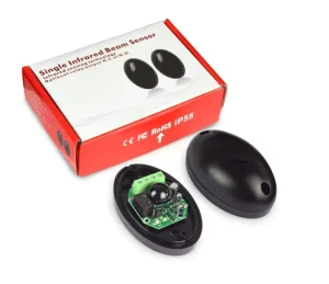 Single Infrared Beam Sensor Barrier Detector for Gates, Doors, and Windows