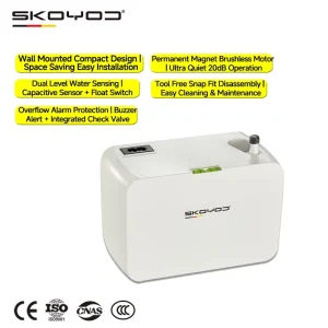 Skoyod SK 24E Automatic Condensate Lifting Pump Dual Water Level Control 24L h 12m Head Low Pressure Silent Wall Pump 3 5HP AC