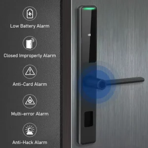 Slim Body Modern Design Hotel Lock Five bolt High Security Card Key Unlock Safe Lock Smart Handle Lock
