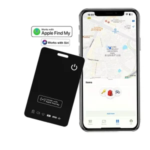 Slim Smart Waterproof GPS Tracker Anti Lost Find My Location Tag Certified MFI Device for Card Wallet Alarm Elderly App