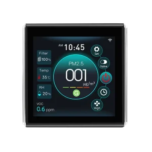 Smart 4 Inch Fresh Air HRV Ventilation System VOC PM2.5 Temperature Humidity Color Screen Monitor Controller