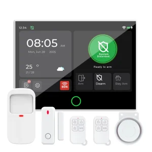 Smart 7 Inch Touch Screen WIFI + 4G Anti Theft Alarm System Home Security APP Host with ABS Material for Home Security