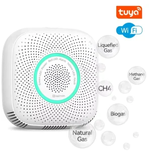 Smart ABS Propane Gas Alarm Detector Portable Home Security System Wifi Leakage Sensor WS2CG