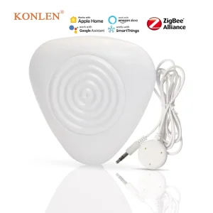 Smart ABS Water Leak Detector with Zigbee Tuya Sensor Water Alarm Compatible Alexa Google Home for Kitchen Bathroom Basement