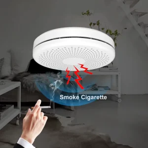 Smart Battery Operated Cigarette Smoke Detector Tester 85dB Tuya Smart Life Wifi Smoke Detectors WIFI Fire Alarm Sensor Alarms