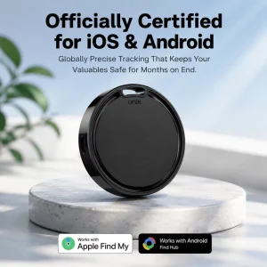 Smart GPS Tracker Locator for AirTag Real-Time Tracking with Find Hub Key Anti-Loss Alarm