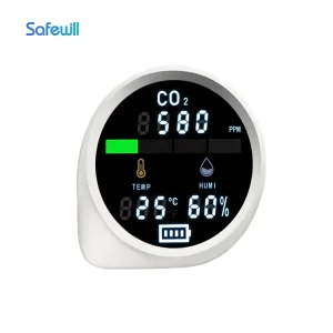 Smart Gas Analyzer & CO2 Meter Temperature Humidity Indoor Air Quality Monitor Detector for Home Safety