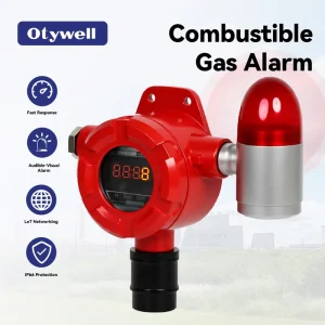 Smart Gas Detector With NB-IoT Wireless Monitoring AC220V Powered Built-in Siren Light For Remote Methane Leak Detection