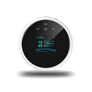 Smart Gas Leak Detector with Tuya APP & WiFi Wireless LPG Natural Gas Alarm Auto Shut off Real Time Alert for Home Safety