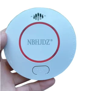 Smart Home Office Portable ABS Plastic Photoelectric Smoke Detector with 10-Year Lithium Battery and 10-20 m Alarm Range