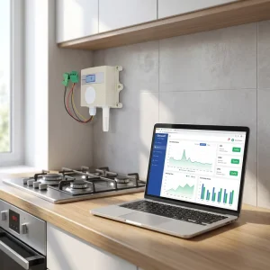 Smart Home RS485 Natural Gas Leakage Alarm with LCD for Kitchen and Apartment