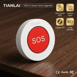 Smart Home Security System WiFi Zigbee Wireless SOS Emergency Panic Button One Click Alarm with APP Notification