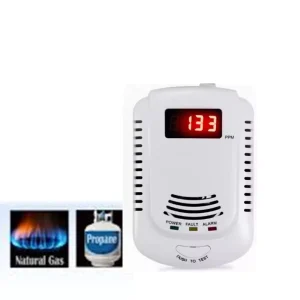 Smart Plug-in Home Gas Leak Detector Alarm, AC LPG Natural Combustible Gas and Fire Alarm System