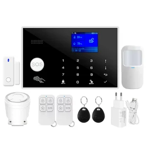 Smart RFID Wireless Wired Detector Touch Keypad 11 Language Voice Control WiFi GSM Home Burglar Alarm System